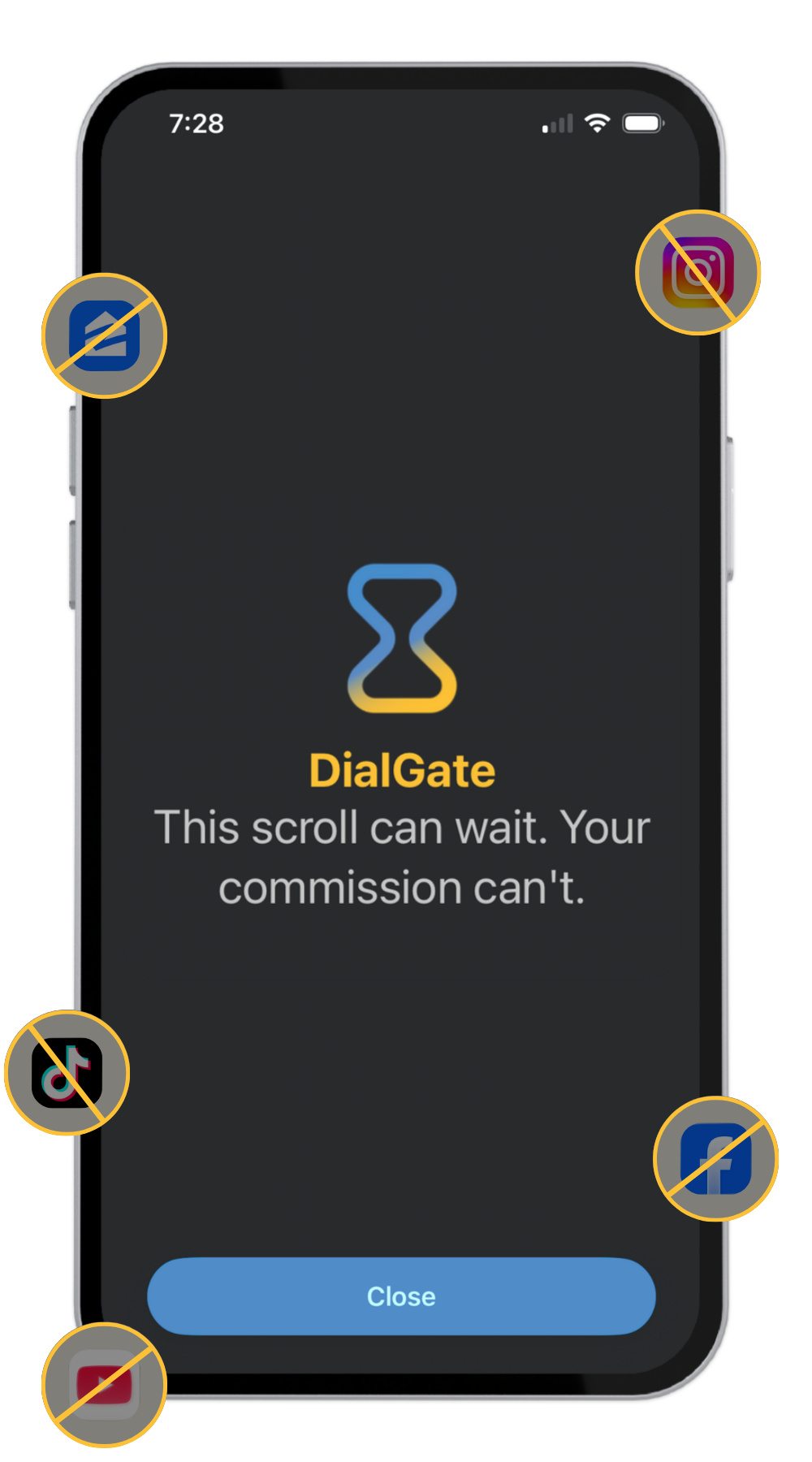 DialGate screen for choosing which apps to lock